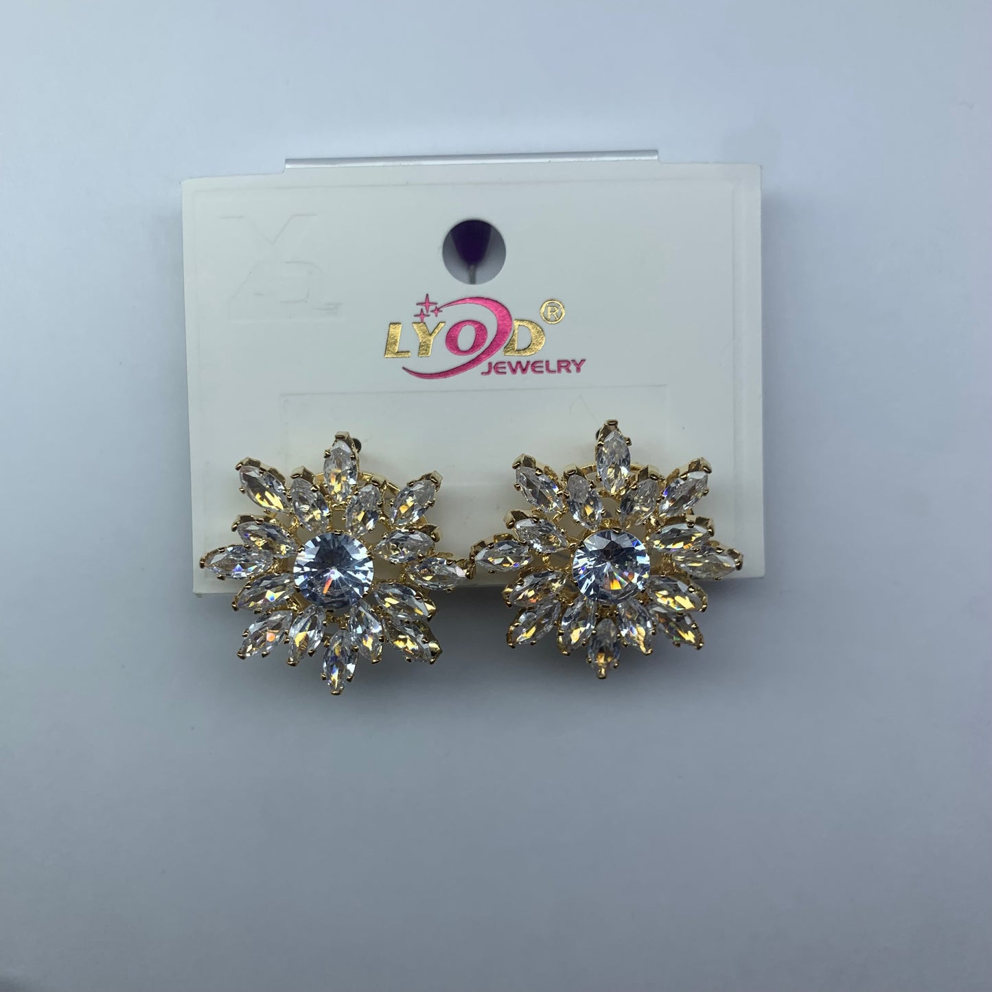 Dazzling Crystal Starburst Stud Earrings